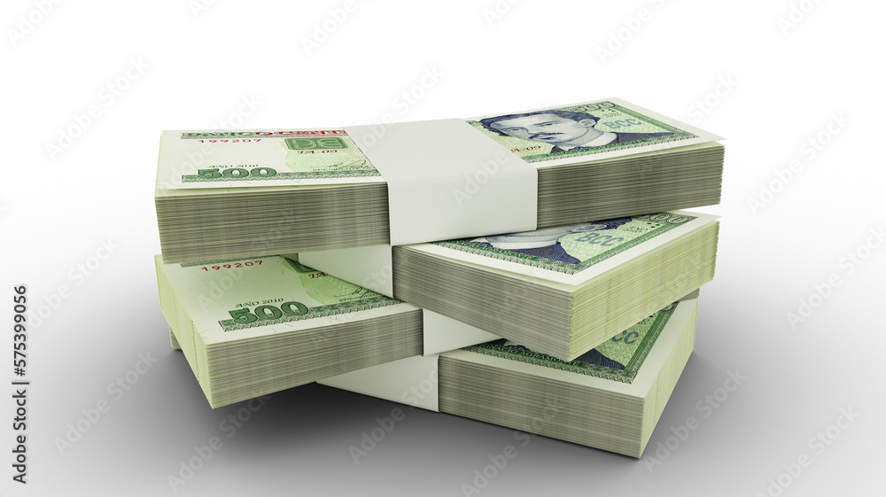 3d rendering of Stack of Cuban Peso notes. Few bundles of Cuban currency 3d rendering of Stack of Cuban Peso notes. Few bundles of Cuban currency