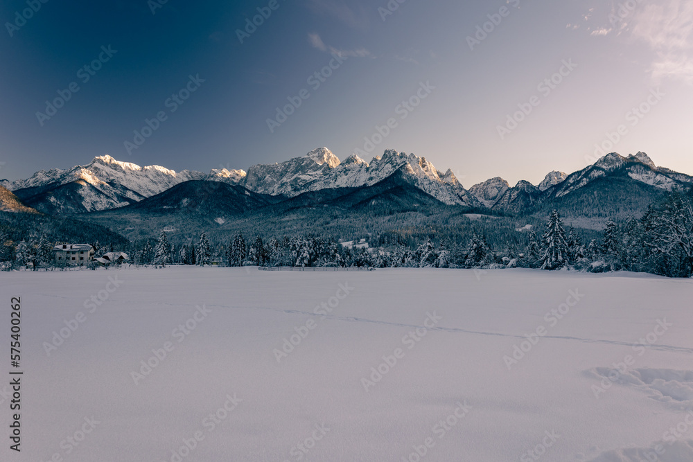 Cold evening in the heart of Julian Alps