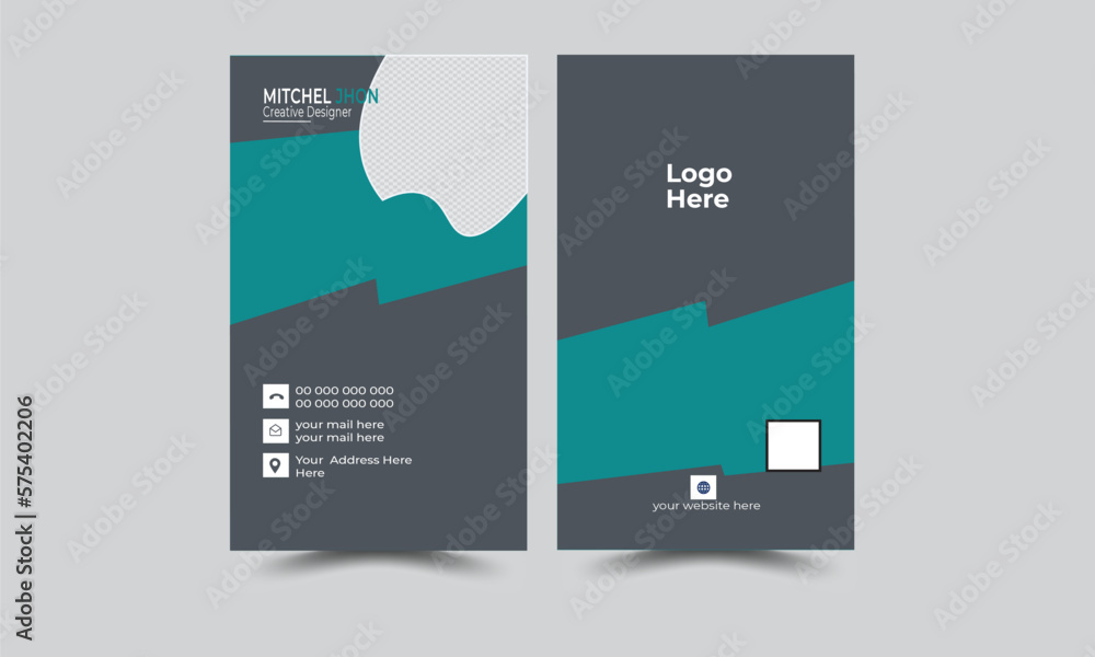 Professional vector design modern business card with company logo. Visiting card for business and personal use. Professional vector design modern business card with company logo. Visiting card for business and personal use.