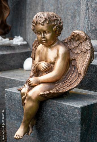 Golden guardian angel boy