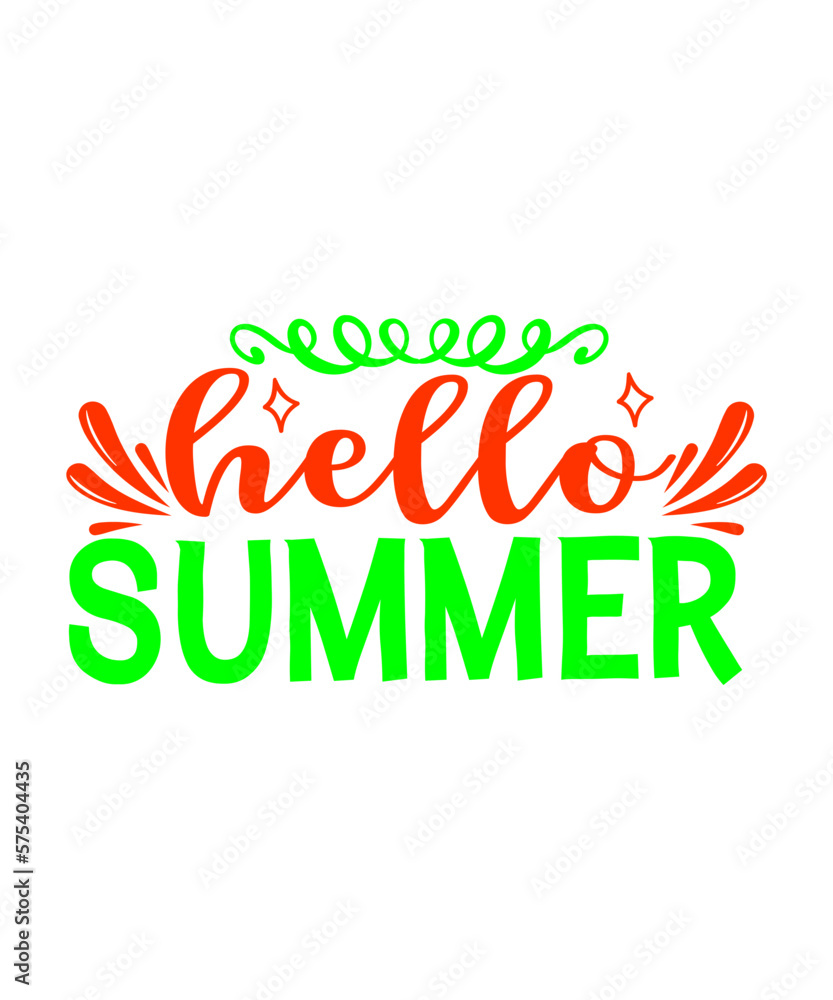 Hello Summer SVG Cut File Hello Summer SVG Cut File