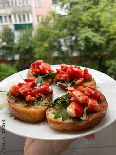 bruschetta with tomatoes