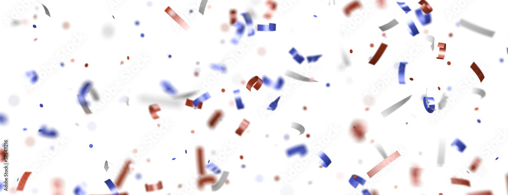 Confetti - White banner with colorful Confetti. Confetti - White banner with colorful Confetti.