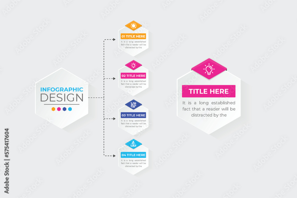 Data explanation and project classification infographic template vector ...