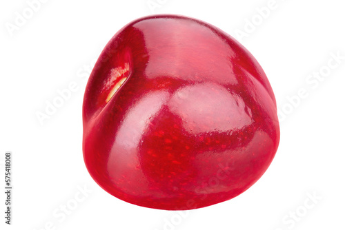 Ripe fresh red cherry isolated on white background. File contains clipping path.