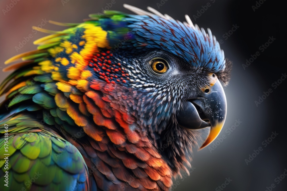 Obraz premium close up of blue and yellow macaw