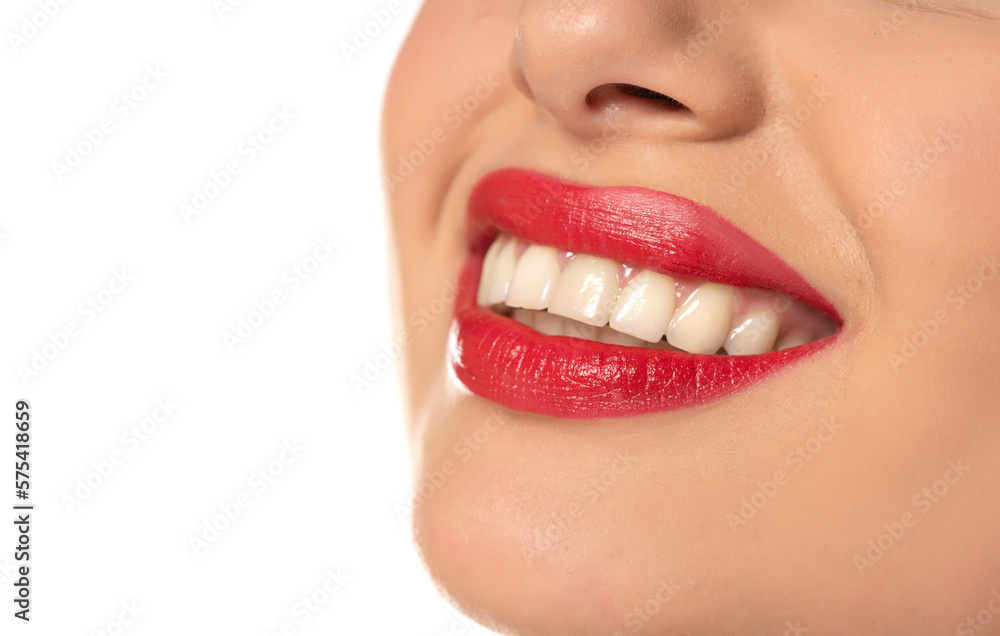 Fototapeta premium Fresh smile of woman with healthy teeth