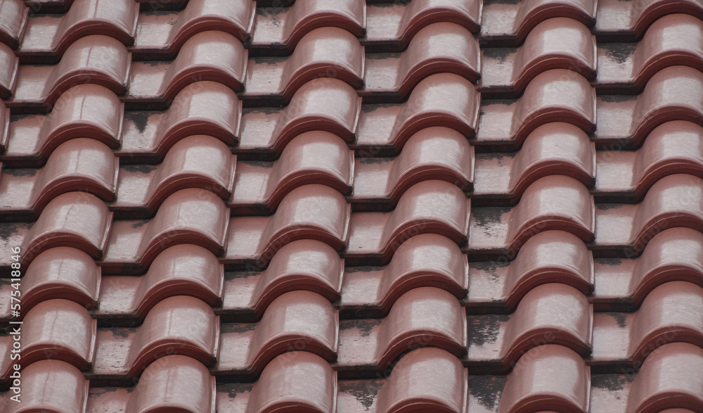 .shingles of a pitched roof.