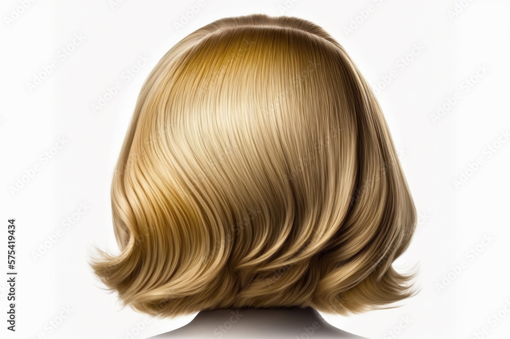 Isolated Casual bun hairstyle. Back rear view. AI generative Isolated Casual bun hairstyle. Back rear view. AI generative