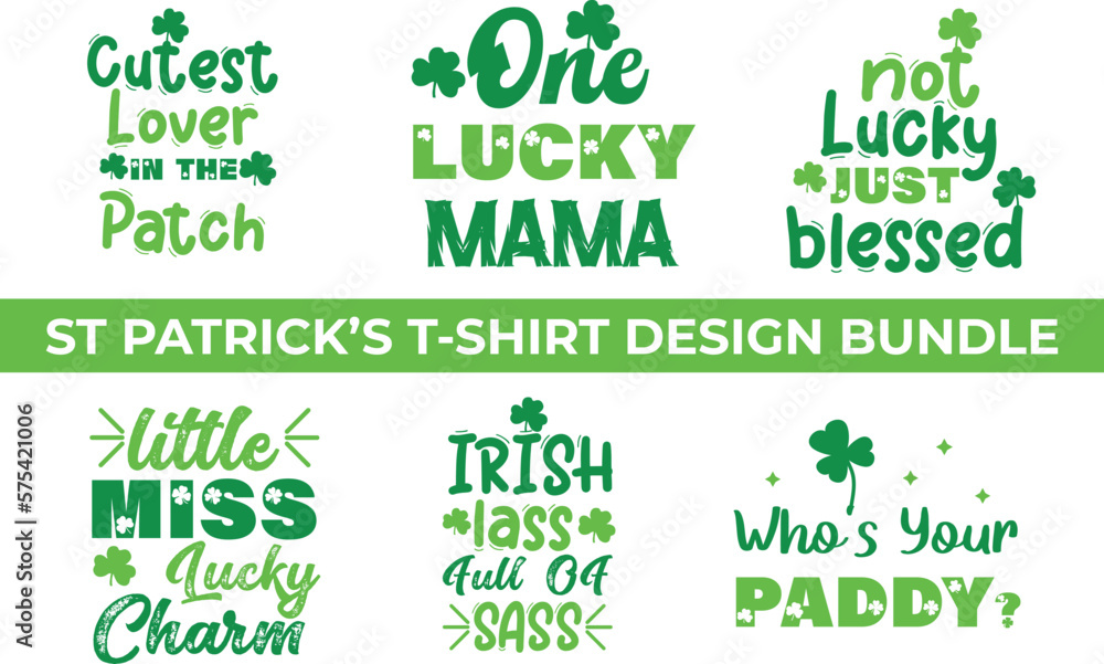 ST Patrick's T-shirt Design Bundle ST Patrick's T-shirt Design Bundle