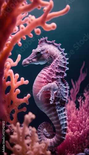 Mediterranean Seahorse - Hippocampus guttulatus GENERATIVE AI