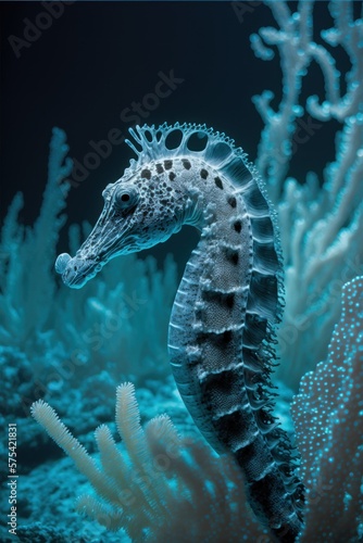 Mediterranean Seahorse - Hippocampus guttulatus GENERATIVE AI