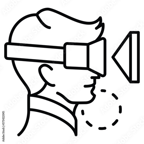 a person can interact within an artificial three-dimensional environment using virtual glasses