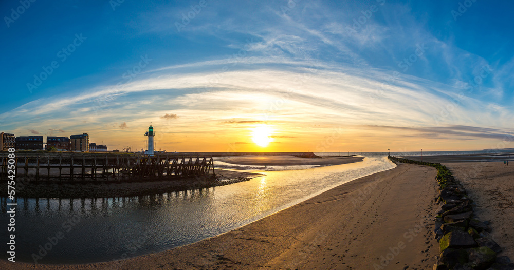 Wooden Pier and Lighthouse