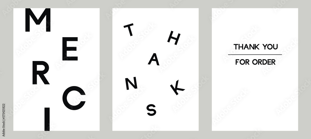 Thank you for your order card design for online buyers illustration ...