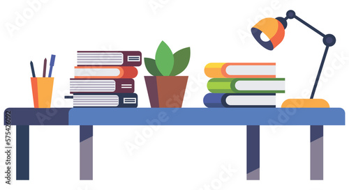 books on the table clipart