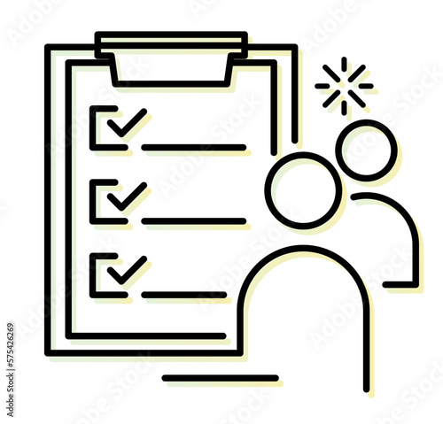 Canvas-taulu User Survey Icon - stock illustration