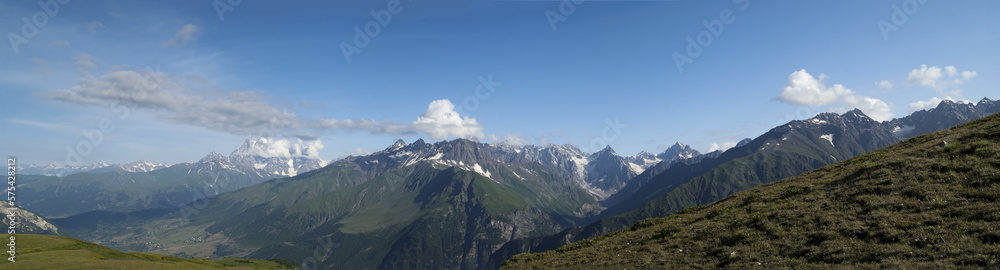 Panorama summer Mountain. Caucasus, Georgia Panorama summer Mountain. Caucasus, Georgia