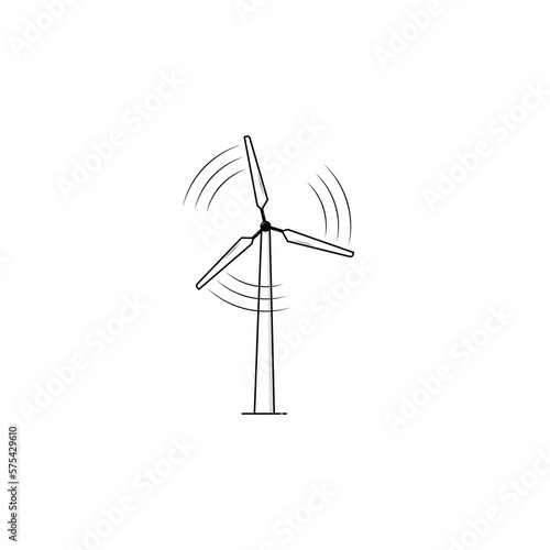 Wind power icon isolated vector graphics
