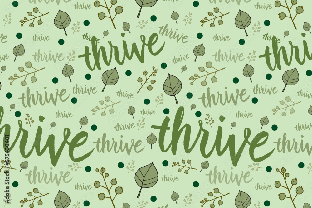 Thrive Seamless Pattern in Woodland Colors Thrive Seamless Pattern in Woodland Colors