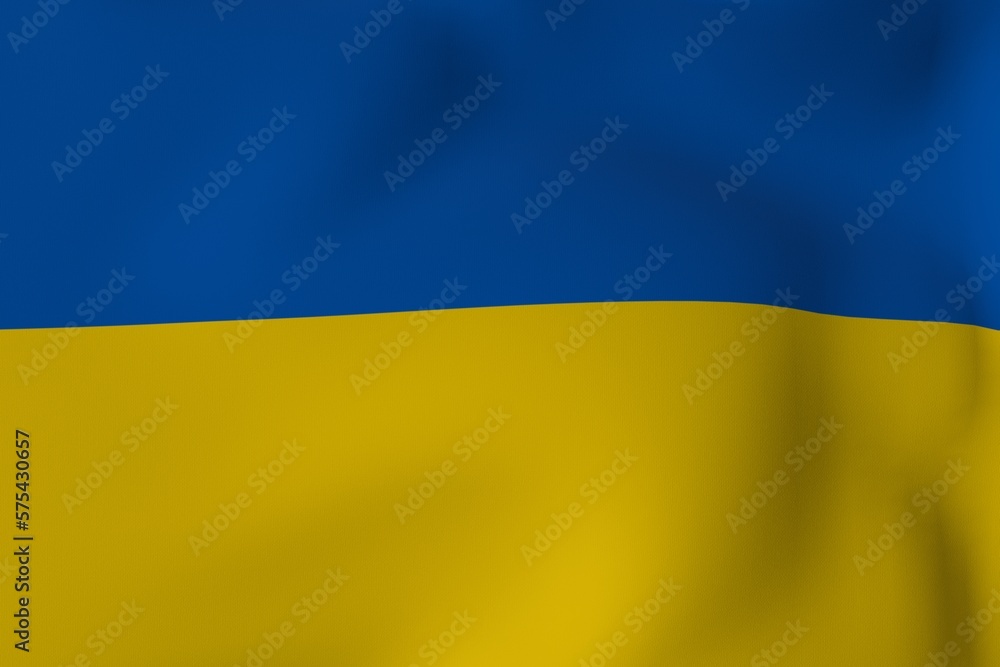 Flag close up blowing in wind - Ukraine Flag close up blowing in wind - Ukraine