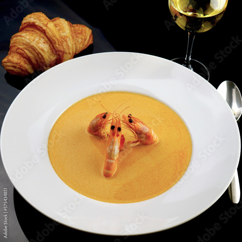 cream soup shrimp bisk 1 photo