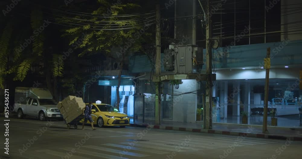 Night cityscape of a city in Thailand Night cityscape of a city in Thailand