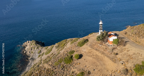 Sarpincik Lighthouse, Karaburun, Izmir, in Turkey