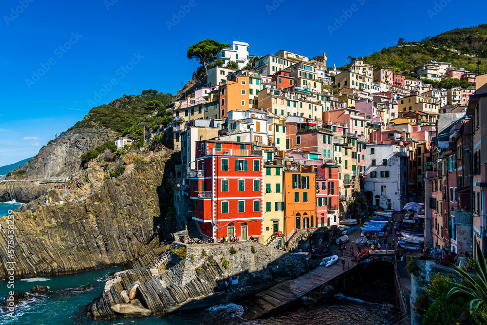 famous old town of Riomaggiore in italy
