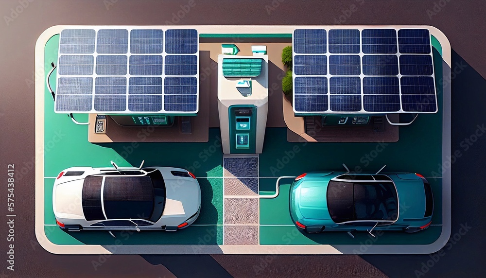 Autonomous charging station with solar panels for charging electric Circuit Diagram