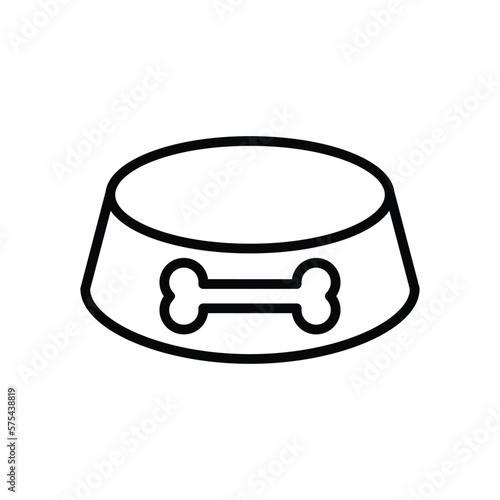 dog bowl icon vector logo