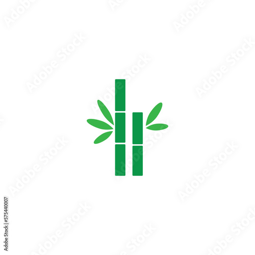 bamboo icon - black vector