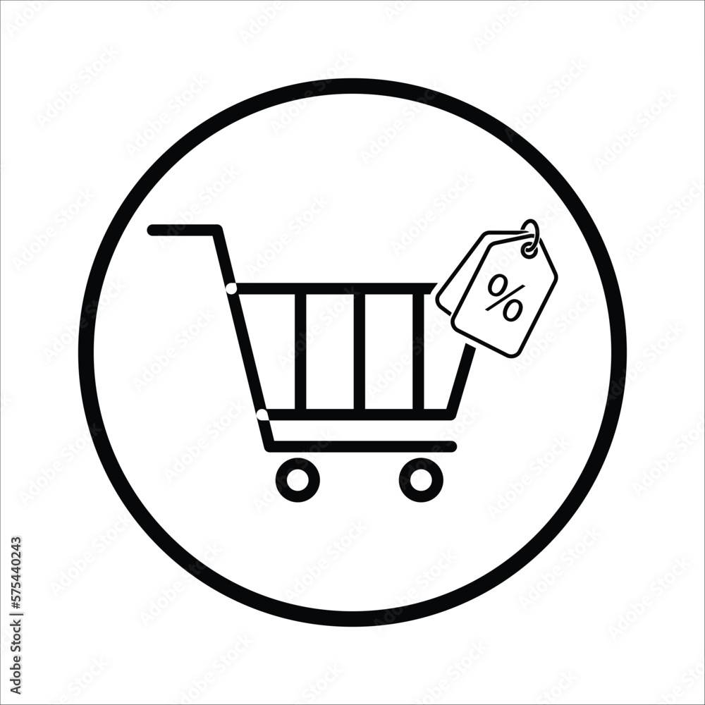 discount - coupon - trolley icon vector design template discount - coupon - trolley icon vector design template