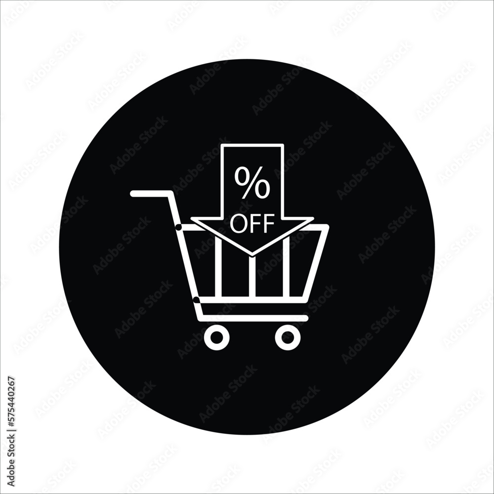 discount - coupon - trolley icon vector design template discount - coupon - trolley icon vector design template