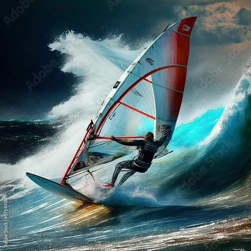 windsurfer on the water