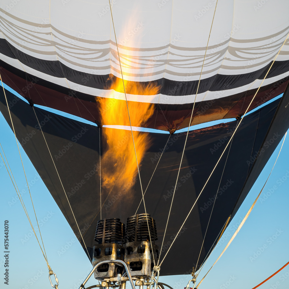 Obraz premium Hot Air Balloon Burner. close-up.