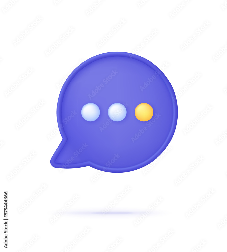 3d icon Chat message. Concept of talk, dialogue, online support, messenger, discussion. Speech Bubble. 3d icon Chat message. Concept of talk, dialogue, online support, messenger, discussion. Speech Bubble.