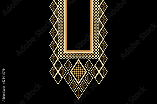 Art & IlluMotif Aztec geometric isosceles triangle collar shirts and blouses neckline ethnic pattern. Native American Indian, Mexican, Indian, Indonesian styles. Design for Batik, clothing, fashion