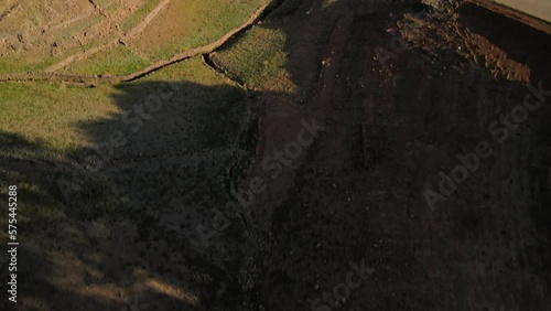 Aerial revelation of submerged village Vilar da Amoreira, Portugal photo