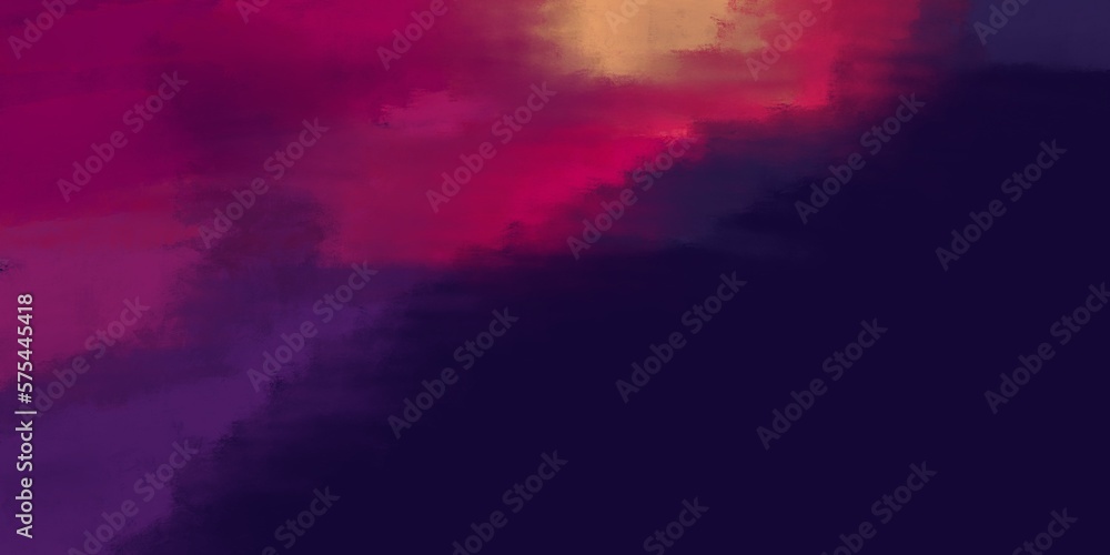Artistic simple minimalistic modern abstract illustration, colored paints (dark shade). Background drawn by hand