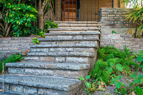 stone stairs near the house