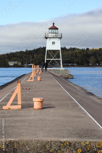 Lighthouse off Lake Superior in Two Harbors, Minnesota photo