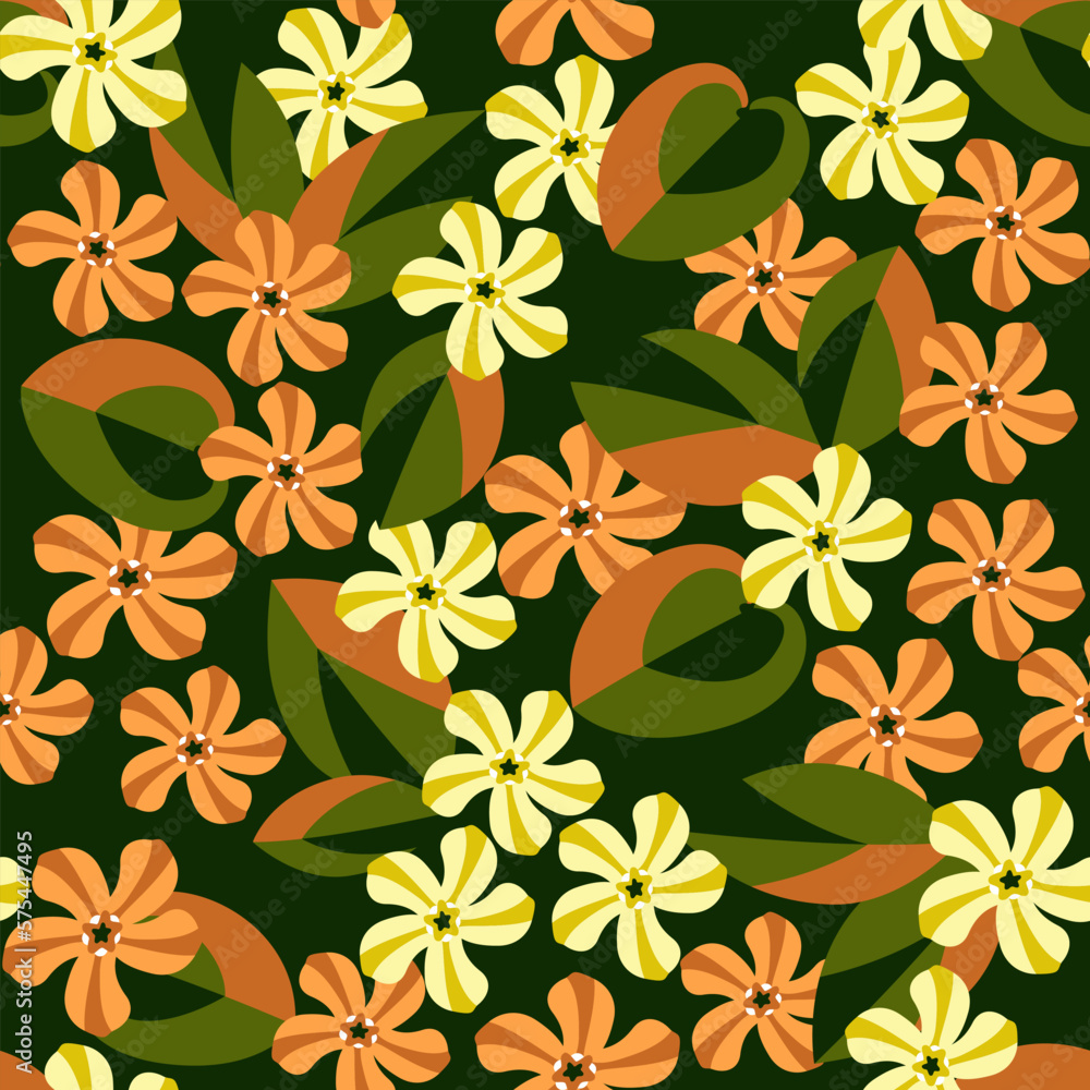 seamless pattern bright floral background