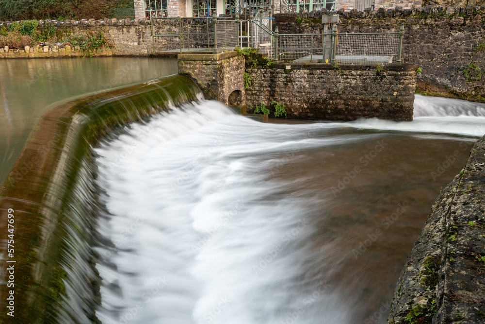 Long exposure of a waterfall Cheddar village in Somerset Long exposure of a waterfall Cheddar village in Somerset