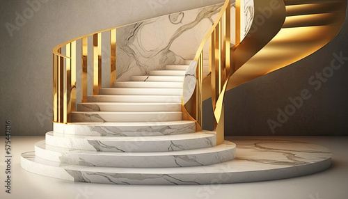 Modern interior  marble stairs  staircase