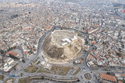 Gaziantep castle after the earthquake. Turkey photo