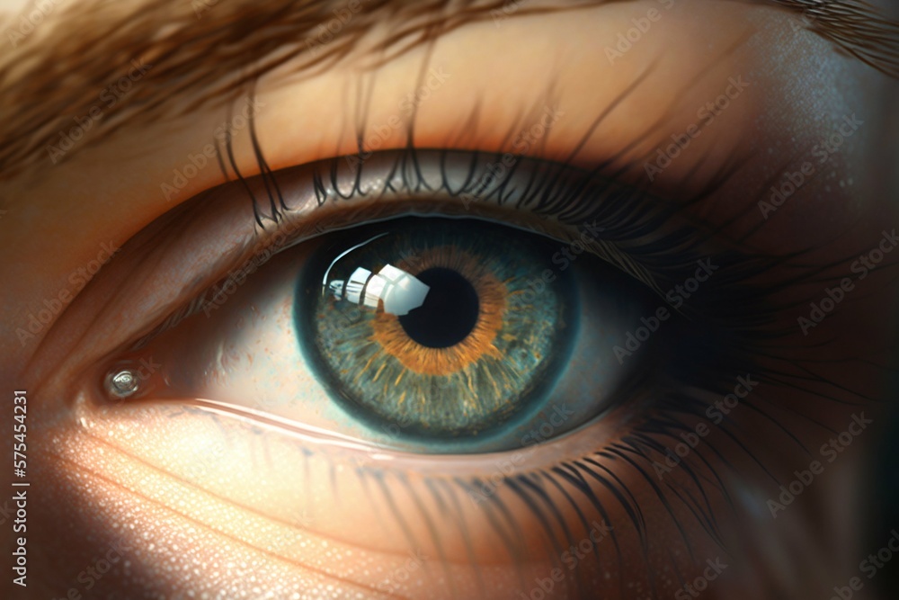 Fototapeta premium Female eye close up. Generative AI