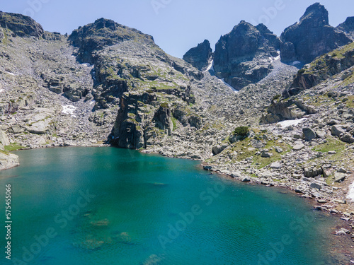 Aerial view of Rila Mountain near The Scary Lake  Bulgaria