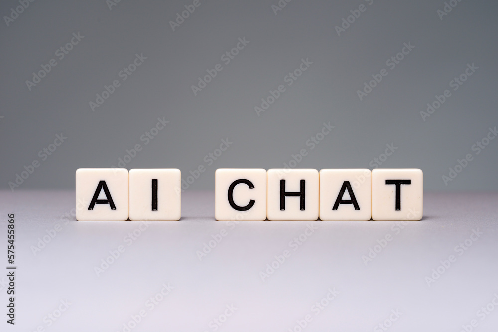 AI chat is like Chat GPT spelled in tiles AI chat is like Chat GPT spelled in tiles