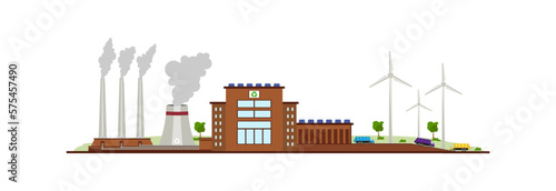 Waste processing plant, garbage removal by motor vehicle.